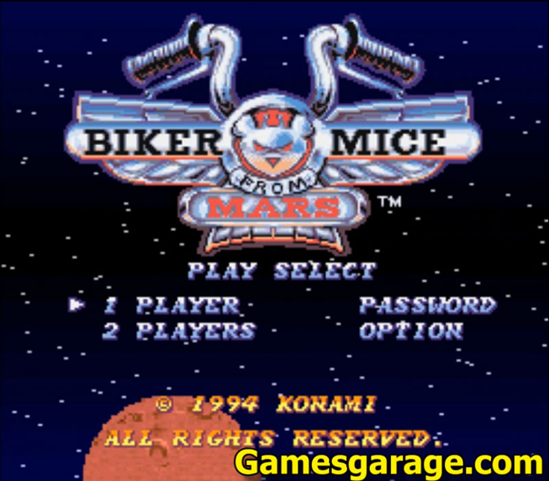 Biker mice from mars titel scherm